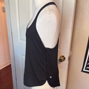 lululemon athletica Black Striped Tank Top